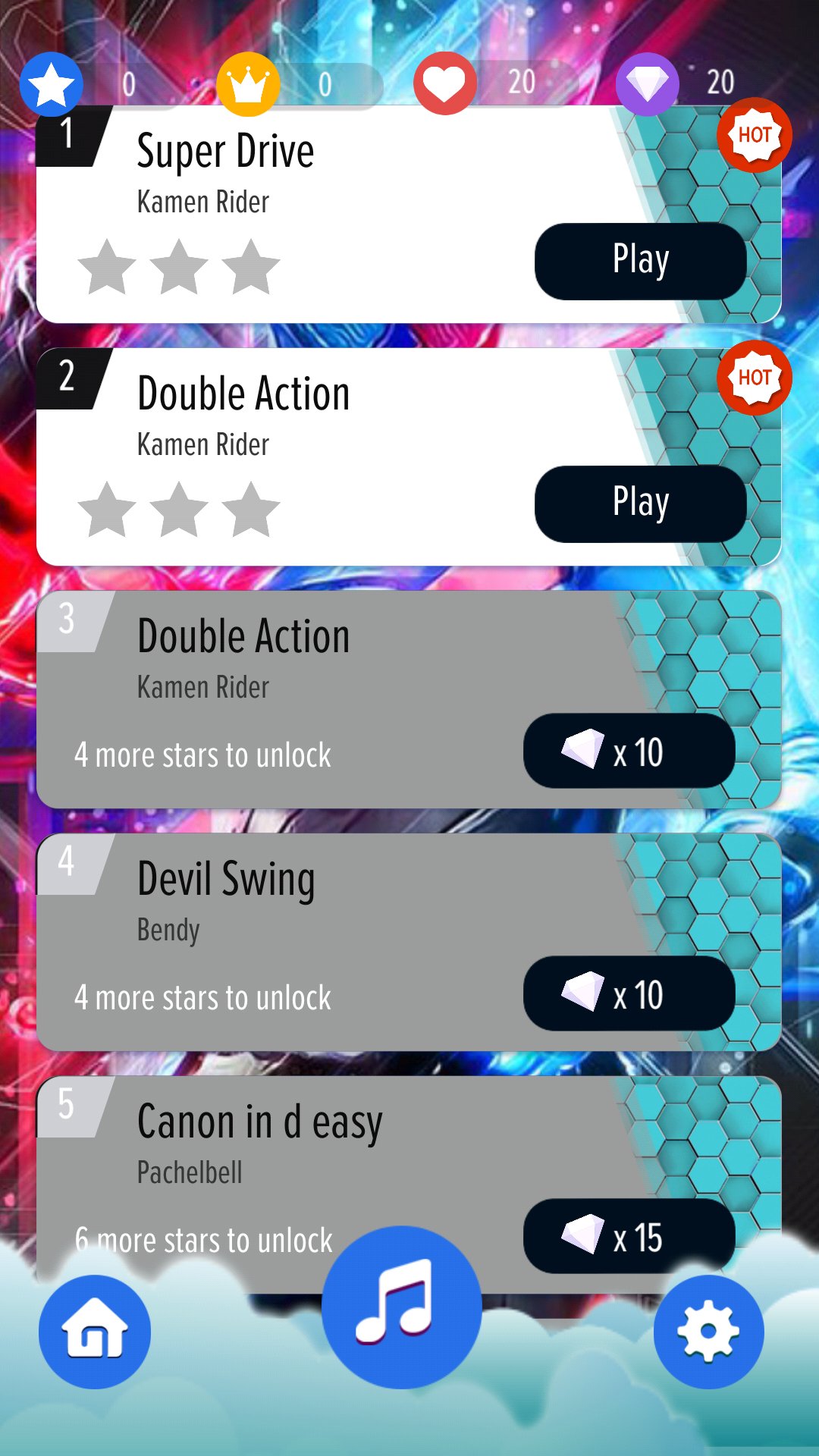 Kamen Rider Piano Tiles