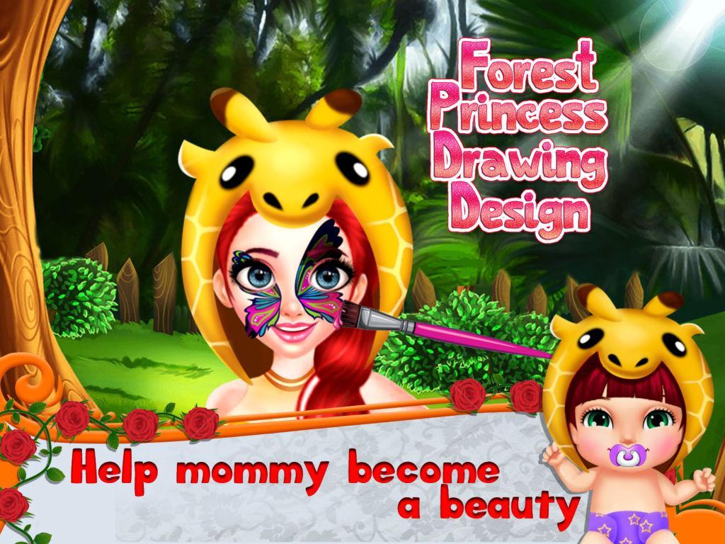 Forest Princess Drawing Design